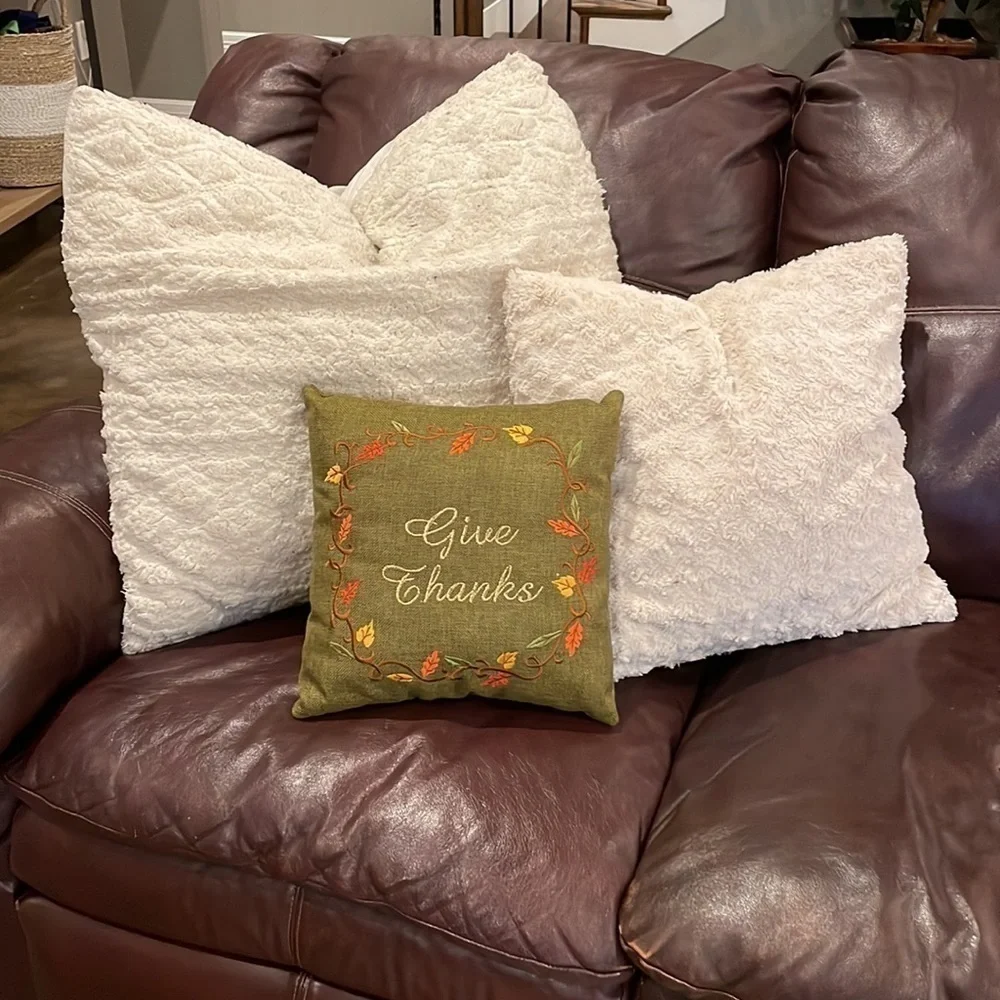 Give Thanks Throw Pillow 🍁🙏🏻🦃🍂